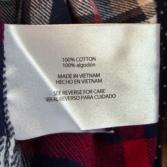 Woolrich Women’s Plaid Flannel Shirt Size Large Red Blue White Cotton - Picture 4 of 12